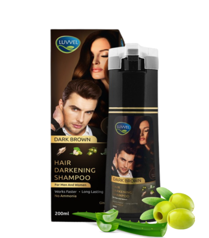 luvvel hair darkening shampoo front bottle view